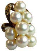 18 CARAT GOLD AND PEARL RING