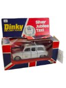 BOXED DINKY MODEL 241, SILVER JUBILEE LONDON TAXI FOR 1977 IN SILVER COLOUR