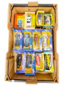 BOX LOT OF 12 BOXED CORGI MODEL CARS ETC