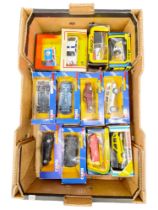 BOX LOT OF 12 BOXED CORGI MODEL CARS ETC