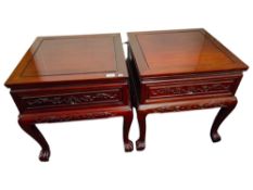 PAIR OF ORIENTAL STYLE TABLES