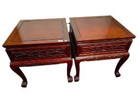 PAIR OF ORIENTAL STYLE TABLES