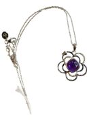 SILVER & AMETHYST NECKLACE