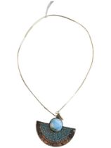 SILVER & LARIMAR NECKLACE