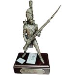 NAPOLEONIC MILITARY PEWTER FIGURE - 15CM