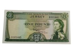 THE STATES OF JERSEY ONE POUND BANK NOTE 1963