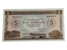 ULSTER BANK £5 BANKNOTE 1ST FEBRUARY 1971 A.E.G.BRAIN