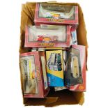 BOX LOT OF BOXED MODEL BUSES