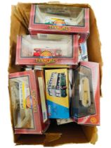 BOX LOT OF BOXED MODEL BUSES