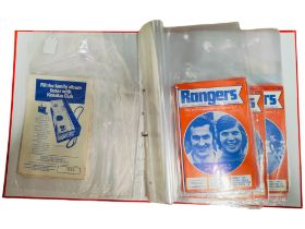 FOLDER OF 1975-1976 RANGERS PROGRAMMES