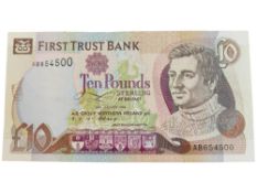 FIRST TRUST BANK £10 BANKNOTE 10TH JANUARY 1994 E.F.MCELROY