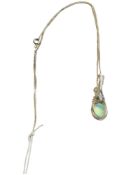 SILVER & OPAL STYLE NECKLACE