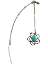 SILVER AND TURQUOISE NECKLACE