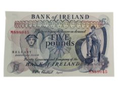 BANK OF IRELAND £5 BANKNOTE 1968 H.H.M.CHESTNUTT