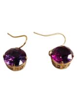 BEAUTIFUL 9 CARAT GOLD AMETHYST EARRINGS