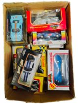 BOX LOT OF MODEL CARS ETC