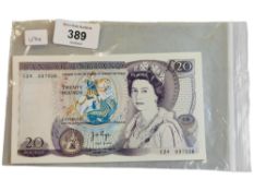 BANK OF ENGLAND £20 BANKNOTE J.B.PAGE PREFIX C24