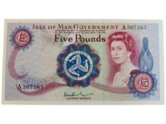 ISLE OF MAN £5 BANK NOTE - JOHN PAUL 1972