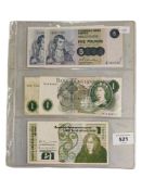 2 X CLYDESDALE BANK £5 BANK NOTES, 2 X BANK OF ENGLAND £1 BANK NOTES AND 1 X CENTRAL BANK OF IRELAND