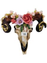 ORNAMENTAL FLORAL RAMS HEAD