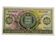 THE STATES OF GUERNSEY £1 BANK NOTE 1969