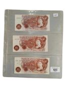 3 X BANK OF ENGLAND TEN SHILLING NOTES J.S.FORDE