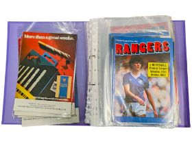 FOLDER OF 1983-1984 RANGERS PROGRAMMES