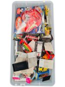 LARGE BOX LOT OF MODEL CARS ETC