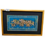 SILK EMBROIDERY ELEPHANT PICTURE