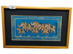SILK EMBROIDERY ELEPHANT PICTURE