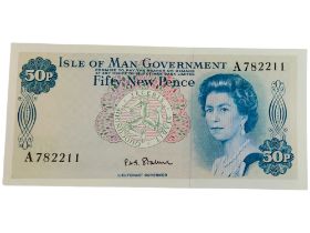 ISLE OF MAN 50P BANK NOTE - P.G.H.STALLARD