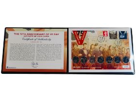 THE 75TH ANNIVERSARY OF VE DAY ULTIMATE 50P COIN COVER