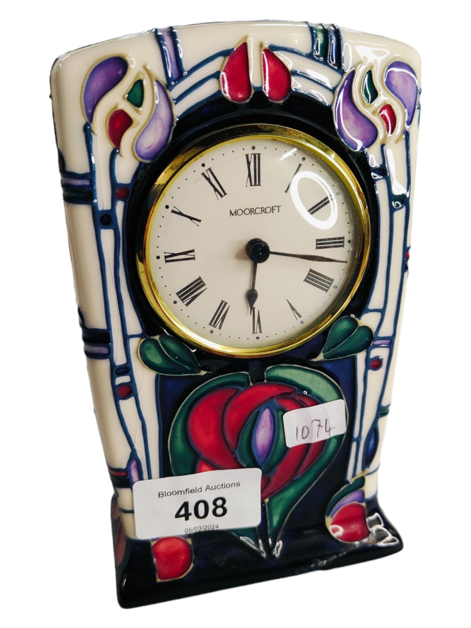 MOORCROFT CLOCK - AS FOUND