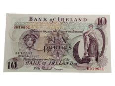 BANK OF IRELAND £10 BANKNOTE 1971 H.H.M.CHESTNUTT
