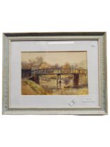 D.GREAVES - WATERCOLOUR - BRIDGE