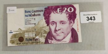 CENTRAL BANK OF IRELAND £20 BANKNOTES (VF) 16.2.99