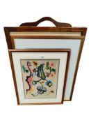 3 FRAMED EMBROIDERED PICTURES