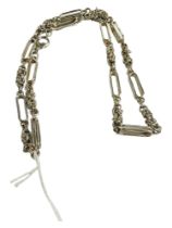 SILVER SPLICED CHAIN NECKLACE