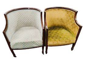 2 EDWARDIAN TUB CHAIRS