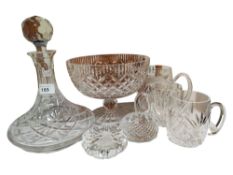 SHELFT LOT OF CUT GLASS