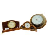 2 CLOCKS AND BAROMETER