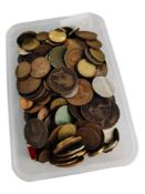 BOX OF COINS AND BANK NOTES