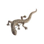 LARGE MARCASITE LIZARD BROOCH