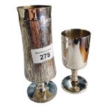 2 SOLID SILVER GOBLETS