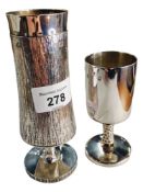 2 SOLID SILVER GOBLETS