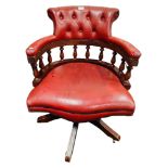 RED CAPTAINS CHAIR