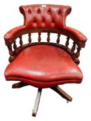 RED CAPTAINS CHAIR