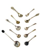 10 SILVER SALT SPOONS