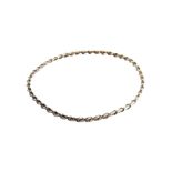 SOLID SILVER ROPE BANGLE