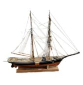 LARGE MODEL BOAT ON STAND